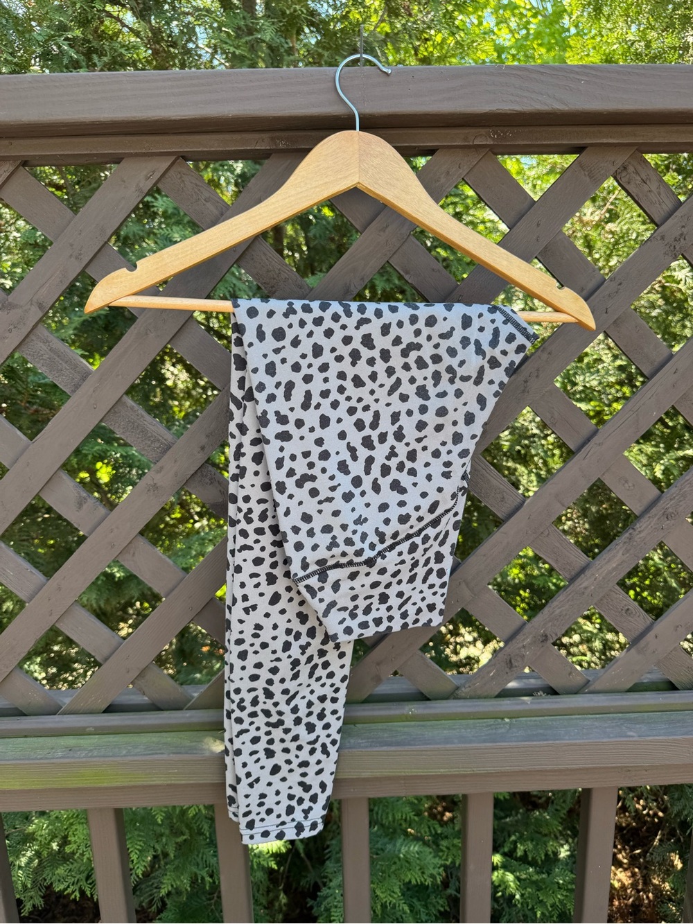 Women's Black & White Dalmatian Print Leggings